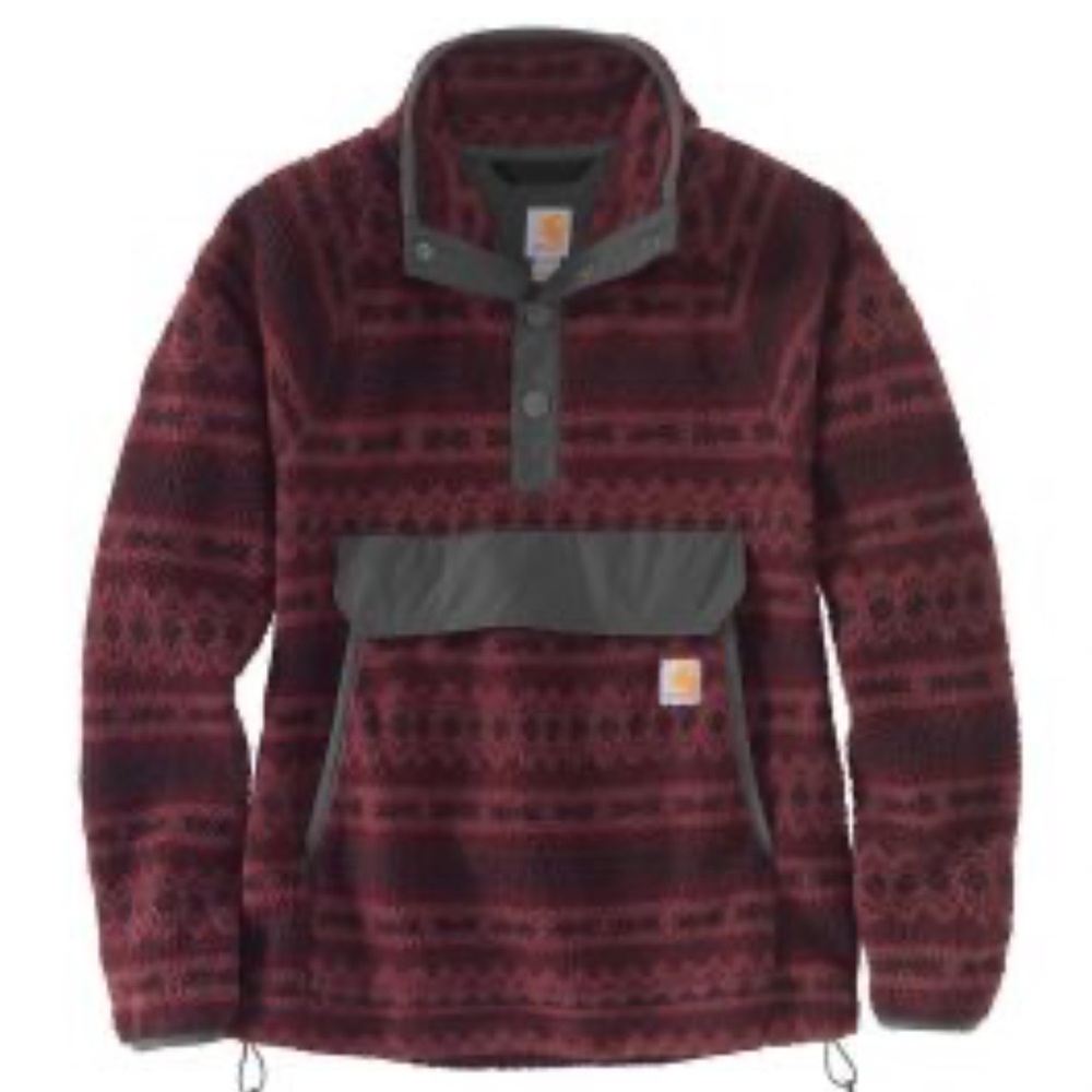 Carhartt | Women’s Relaxed Fit Fleece Jacket in Port Aztec Size S